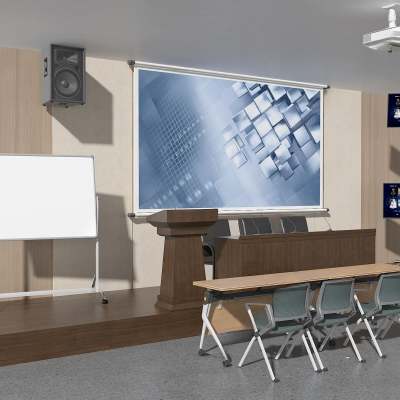现代会议室家具组合3D模型下载