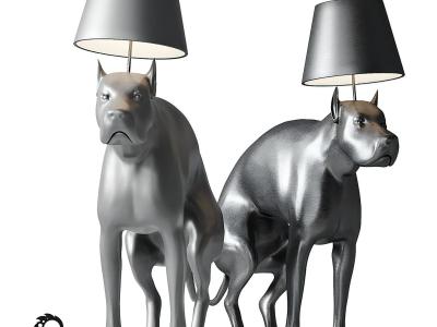 MOOOI 现代狗雕塑装饰落地灯