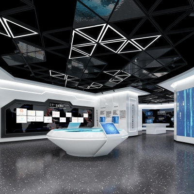现代企业展厅3D模型下载