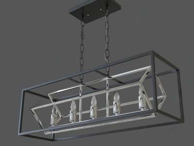 工业风吊灯3D模型下载