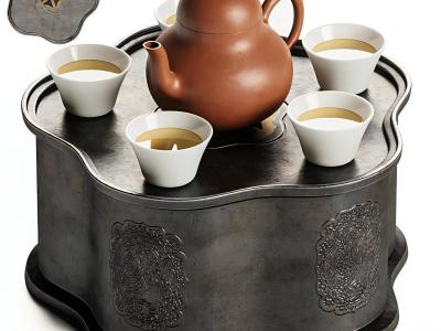 新中式茶具摆件 茶壶 茶具 茶台 水杯